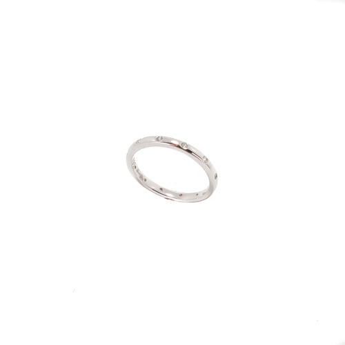 SANTO STERLING SILVER SCATTERED CZ RING
