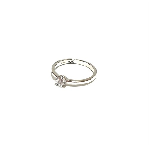 SANTO STERLING SILVER SMALL CZ SOLITAIRE RING