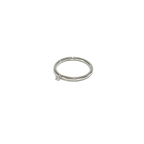 SANTO STERLING SILVER FINE BAND RING WITH SMALL CZ