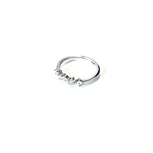 SANTO STERLING SILVER MULTI SHAPE CZ RING