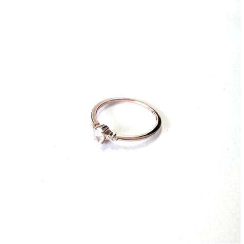 SANTO ROSE GOLD DAINTY OVAL CZ RING