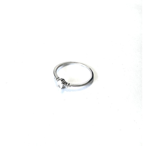 SANTO STERLING SILVER DAINTY OVAL CZ RING