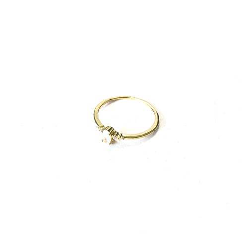 SANTO YELLOW GOLD DAINTY OVAL CZ RING