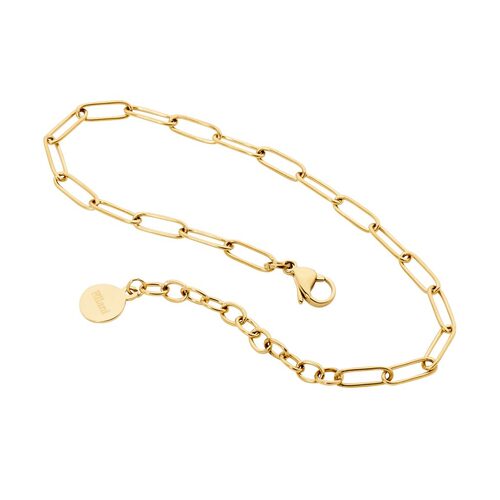 Ellani Stainless Steel Paperclip Chain Bracelet YG