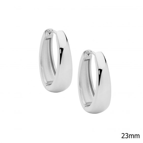 Ellani 23mm hoop earrings, stainless steel.