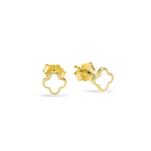 Indulge Sterling silver gold plated mini-flower stud earrings