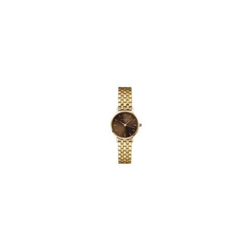 Rosefield Small Edit Chocolate Brown Dial Gold-Tone Watch