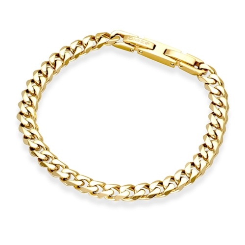 Indulge Stainless Steel 6MM Cuban Link Bracelet - Gold Plated