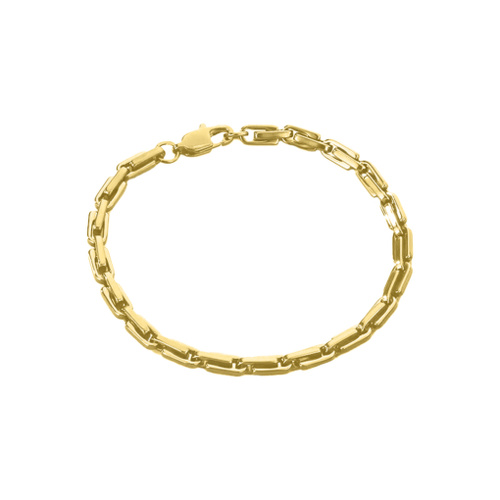 Indulge Yellow Gold Plated Stainless Steel 4.5MM Interlocking Chain Link Bracelet