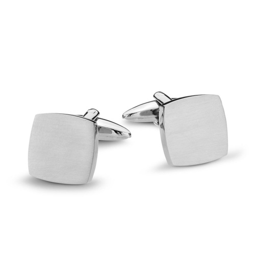 Indulge Stainless Steel Cufflinks with Brushed Finish