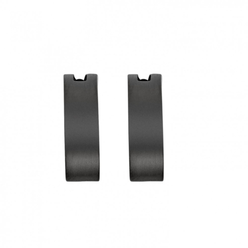 Indulge Stainless Steel Men’s Single Huggie in Matte Black Finish