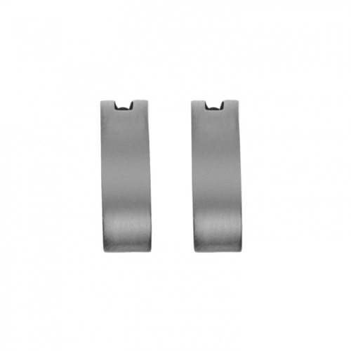 Indulge Stainless Steel Men’s Single Huggie in Matte Finish