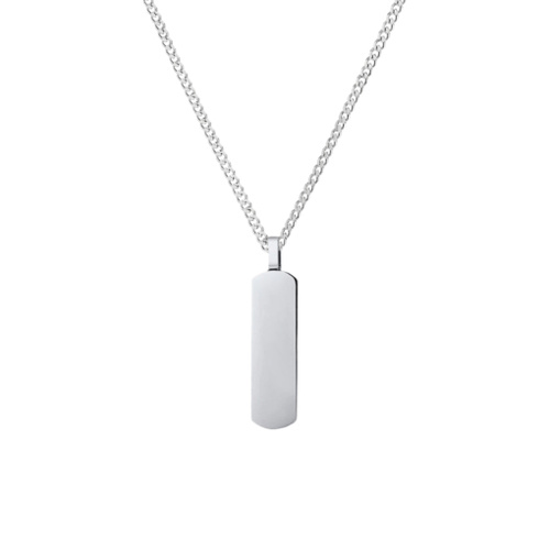Indulge Stainless Steel Affixed Clasp Totem Pendant Necklace
