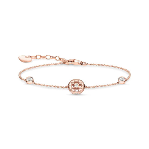 Sparkling Circles Rose Gold Stones Bracelet