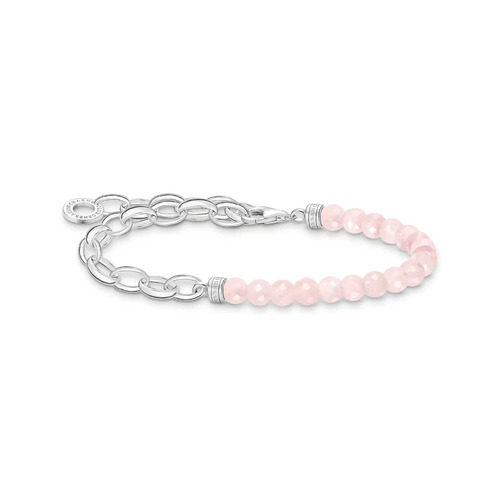 Chain Rose Quartz Bead Bracelet