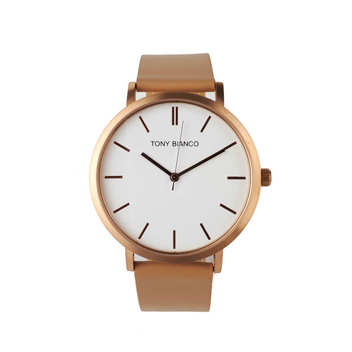 TONY BIANCO WATKIN - BEIGE LEATHER ROSE CASE TBT003B-RWBE