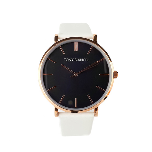 TONY BIANCO WILLIAMS - WHITE LEATHER BLACK DIAL TBT004B-RBW