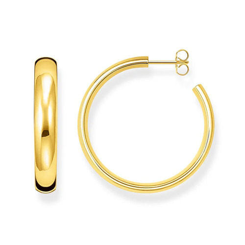 Thomas Sabo Medium Chunky Hoop Earrings Gold Plated