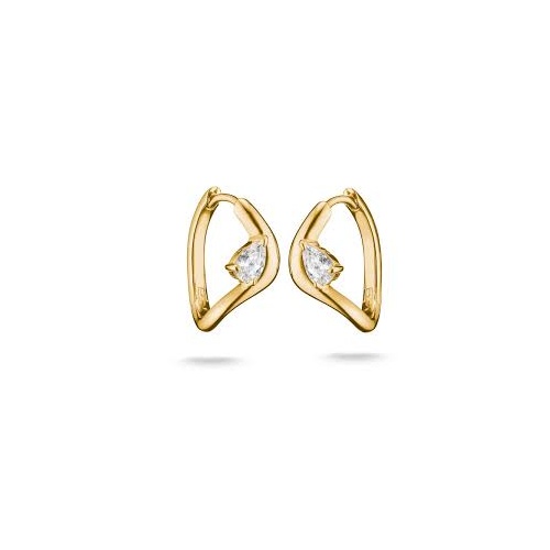 Thomas Sabo Hoop earrings with zirconia in teardrop shape