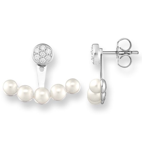 THOMAS SABO FRESHWATER PEARL CUBIC ZIRCONIA EAR JACKET