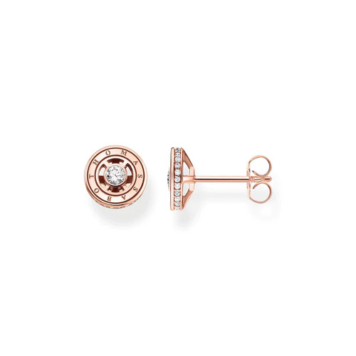 Sparkling Circles Rose Gold Earrings