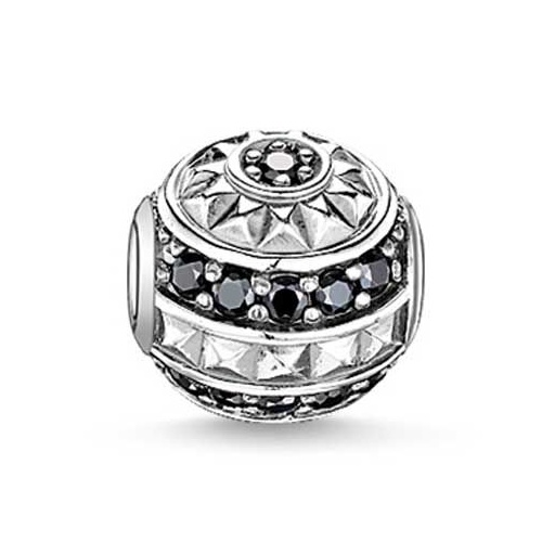 THOMAS SABO BLACK CUBIC ZIRCONIA CASHMERE KARMA BEAD