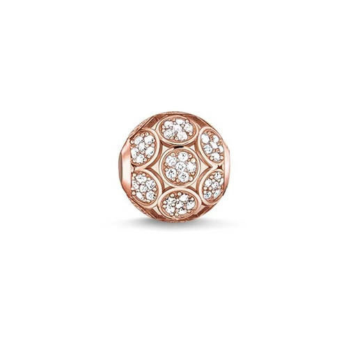 THOMAS SABO CIRCLES ROSE GOLDPLATED CUBIC ZIRCONIA KARMA BEAD