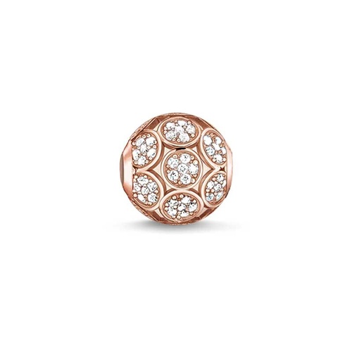 THOMAS SABO CIRCLES ROSE GOLDPLATED CUBIC ZIRCONIA KARMA BEAD