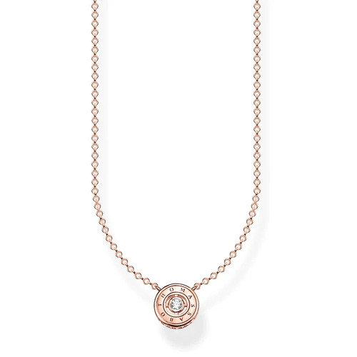Sparkling Circles Rose Gold Necklace