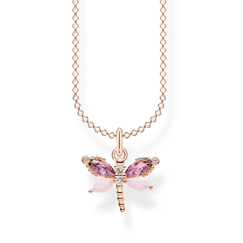 THOMAS SABO ROSE GOLD PLATED DRAGONFLY NECKLACE