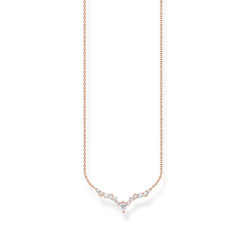 Necklace ice crystals rose gold