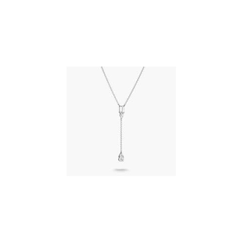 Thomas Sabo Y Necklace with White Zirconia Stones - Silver