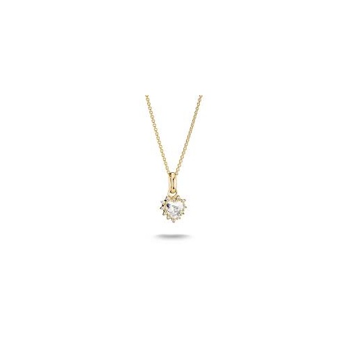 Thomas Sabo Chain with heart-cut zirconia - Gold Plated
