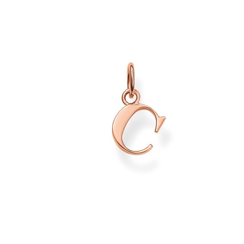 THOMAS SABO INITIAL “C” STERLING SILVER ROSE GOLD PLATED