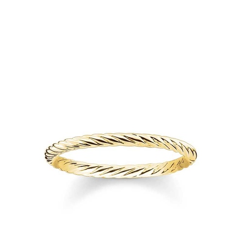 THOMAS SABO FINE ROPE YELLOW GOLD PLATED RING