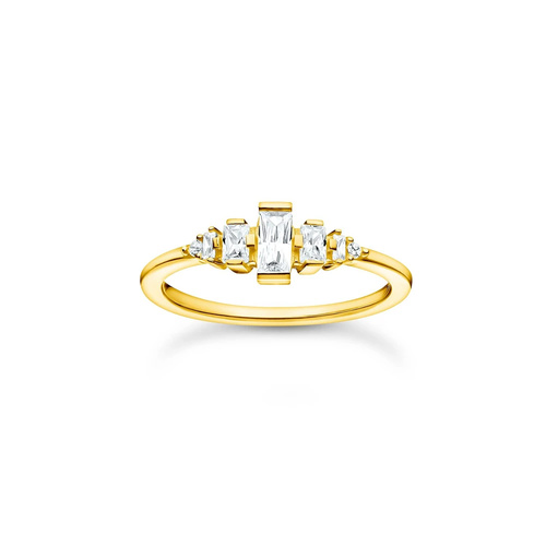THOMAS SABO VINTAGE BAGUETTE CZ YLW GP RING