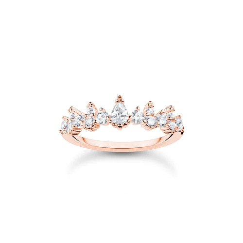 Ring ice crystals rose gold