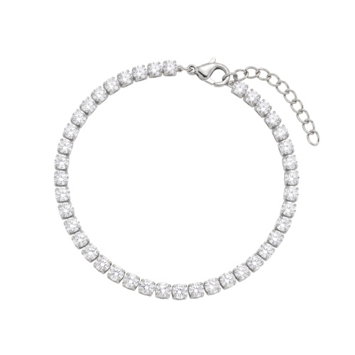 Indulge Stainless Steel 3MM CZ Tennis Bracelet