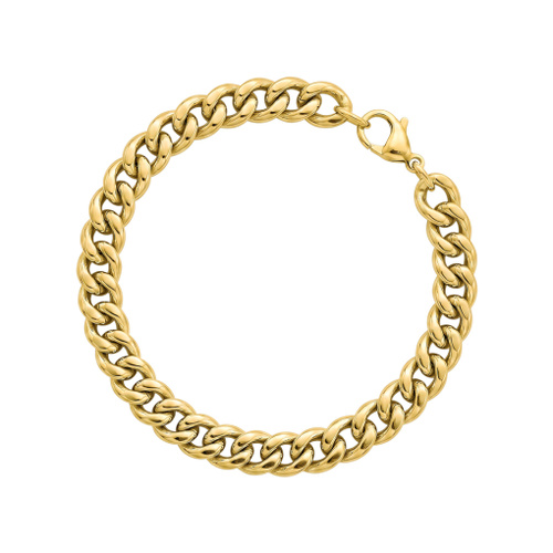 Indulge Stainless Steel Panzer Curb Link Chain Bracelet