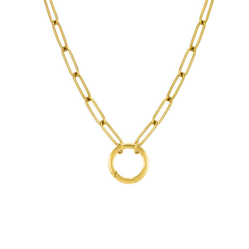 Indulge Stainless Steel Gold Plated 46cm Paperclip Chain (for charms)